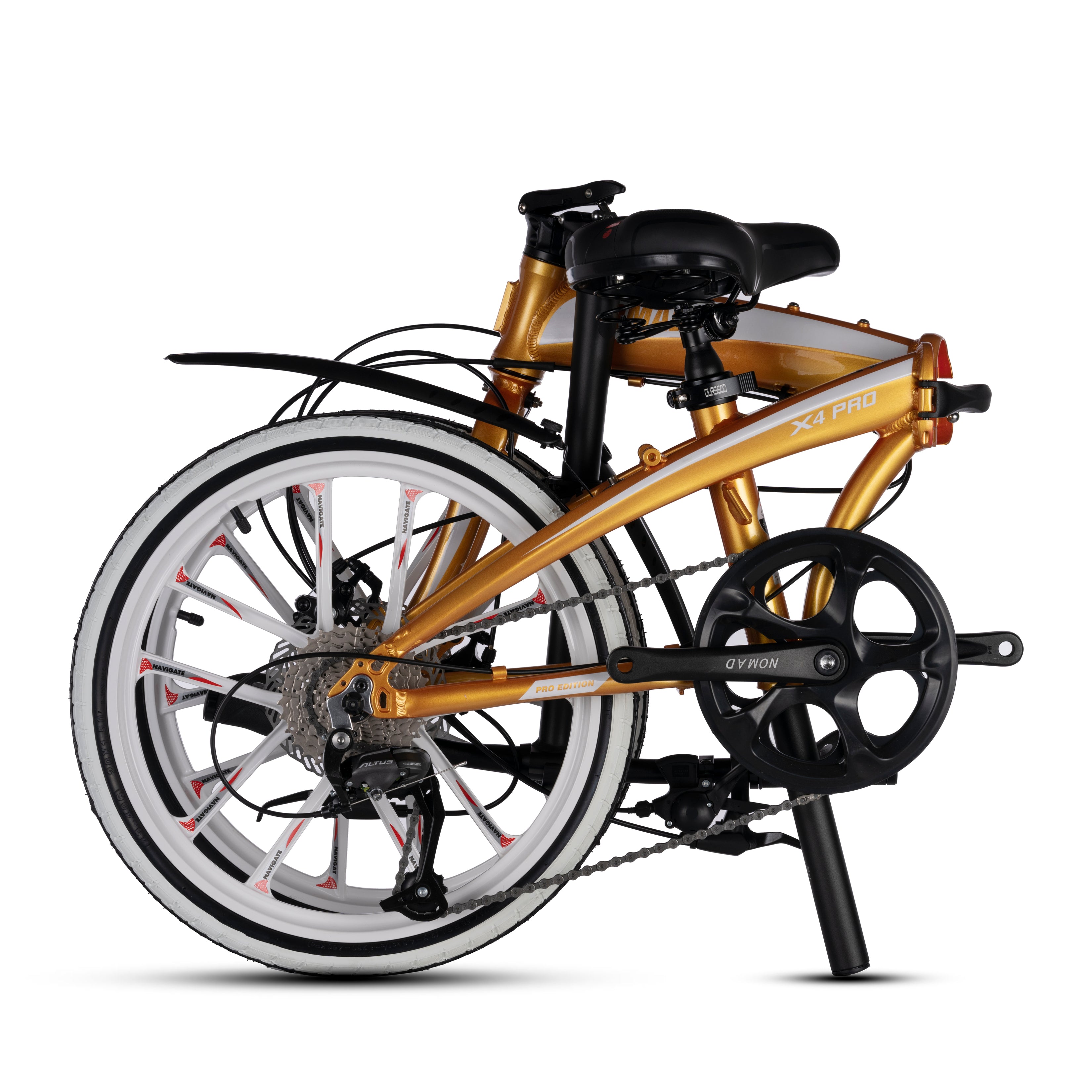 🔥Nomad X4 PRO Sports Rims Edition | 9 Speed Shimano Altus Groupset | 6061 Aluminium Grade Foldable Bicycle | (20 Inch) 406mm Wheel | Singapore Brand🔥