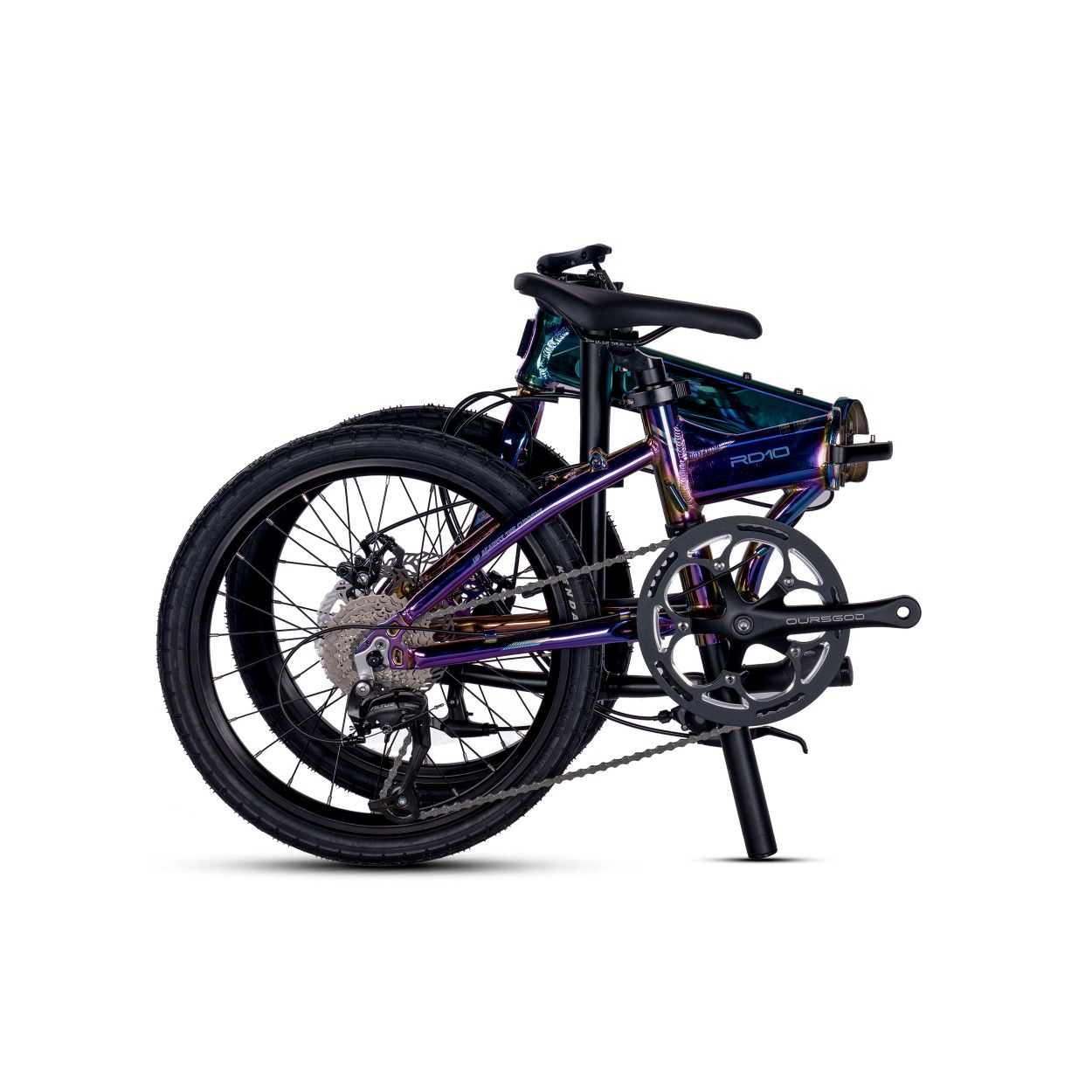🔥Rifle RD10 Foldable Bicycle | Standard Edition | 20 Inch | Oil Slick Electrostatic Paint | 9 Speed Shimano Altus Groupset🔥
