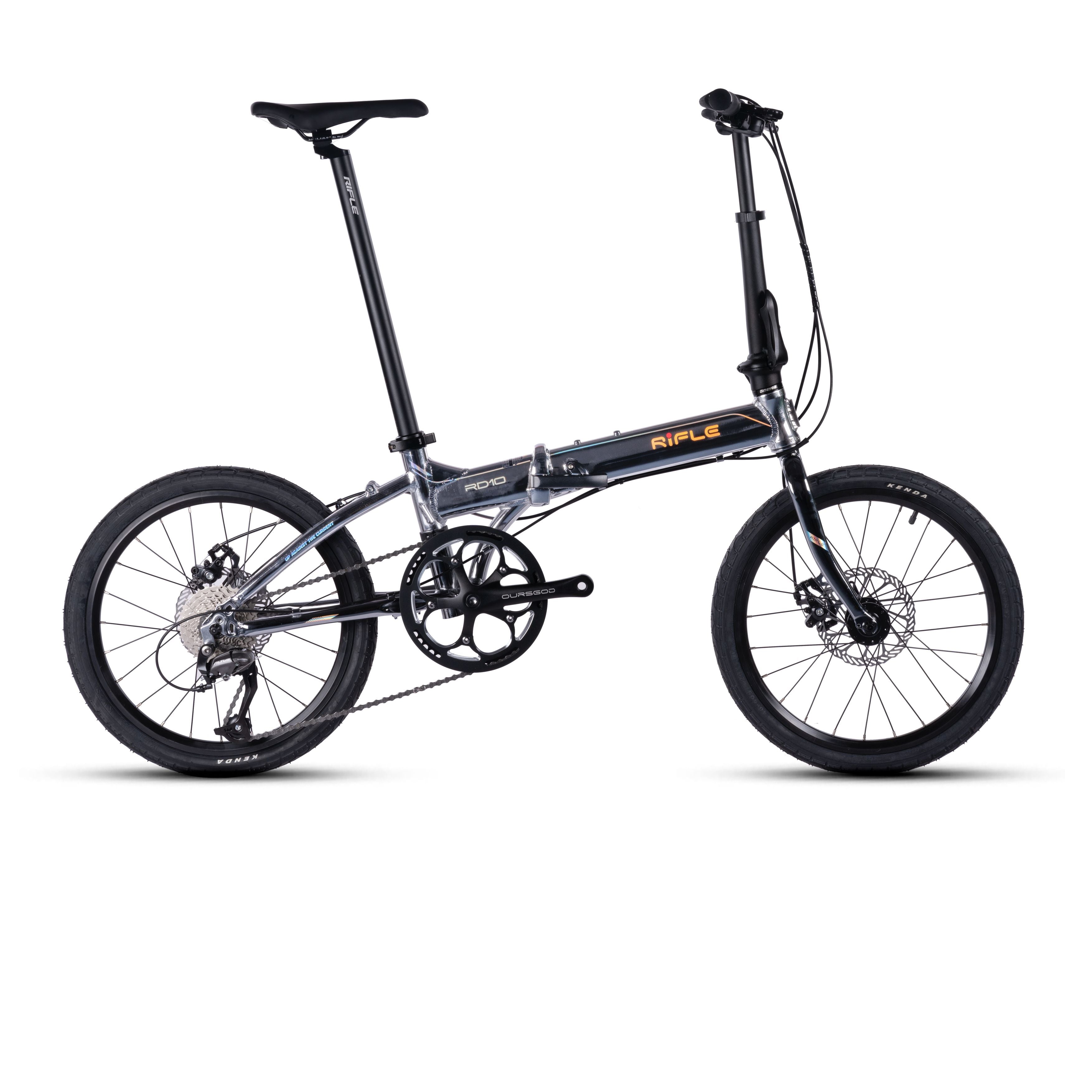 🔥Rifle RD10 Foldable Bicycle | Standard Edition | 20 Inch | Oil Slick Electrostatic Paint | 9 Speed Shimano Altus Groupset🔥