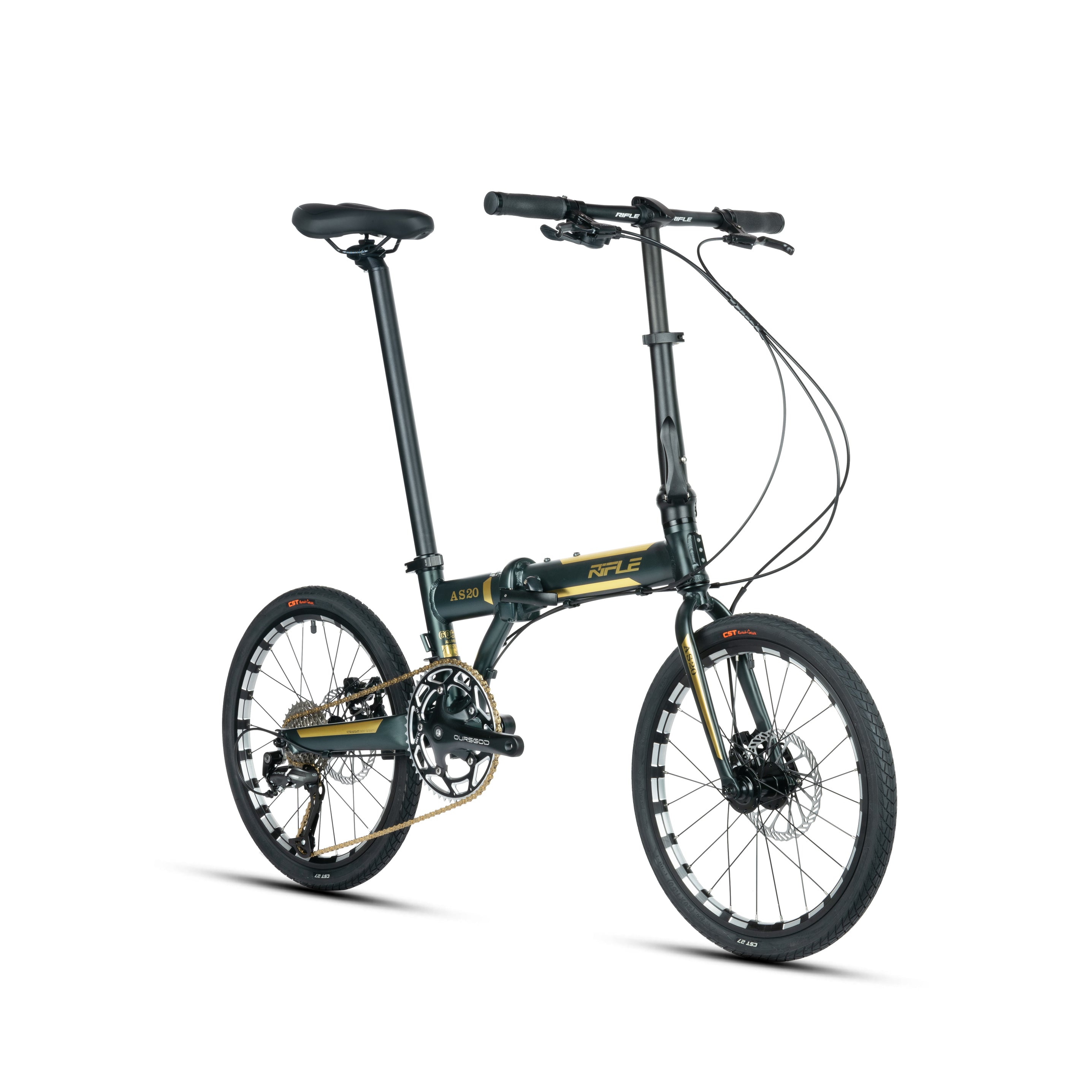 🔥Rifle Limited Edition AS20 Blue Foldable Bicycle | 9 Speed Shimano Altus Groupset | Hollowtech Crank🔥