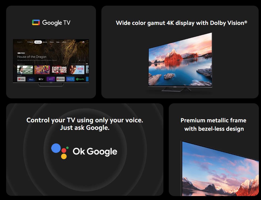 Xiaomi TV A PRO Series 43-Inch 2025 Edition 4K Smart Google TV | 3 Year Local Warranty | Full Payment or Instalment