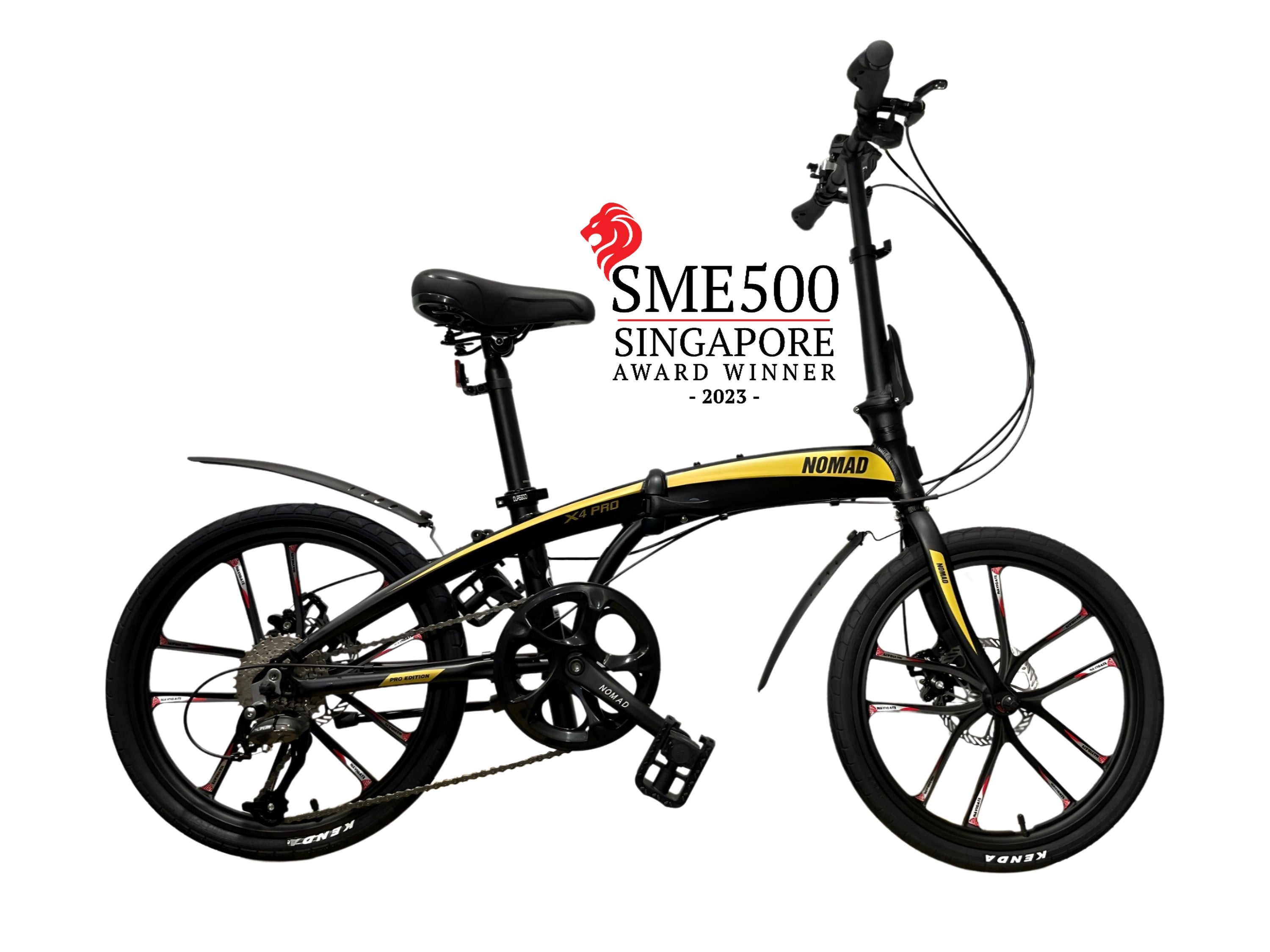 🔥Nomad X4 PRO Sports Rims Edition | 9 Speed Shimano Altus Groupset | 6061 Aluminium Grade Foldable Bicycle | (20 Inch) 406mm Wheel | Singapore Brand🔥