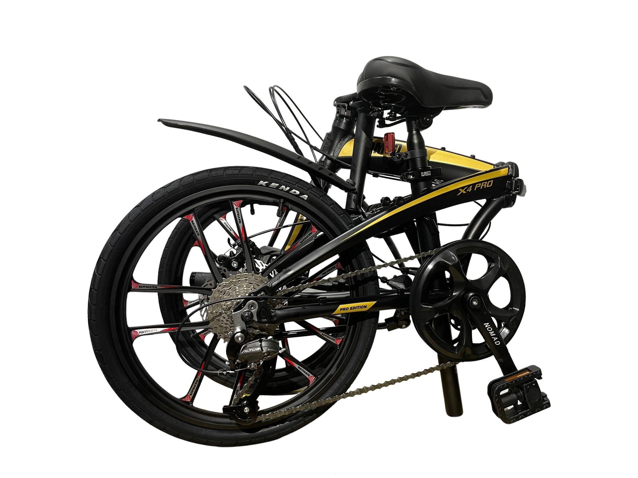 🔥Nomad X4 PRO Sports Rims Edition | 9 Speed Shimano Altus Groupset | 6061 Aluminium Grade Foldable Bicycle | (20 Inch) 406mm Wheel | Singapore Brand🔥