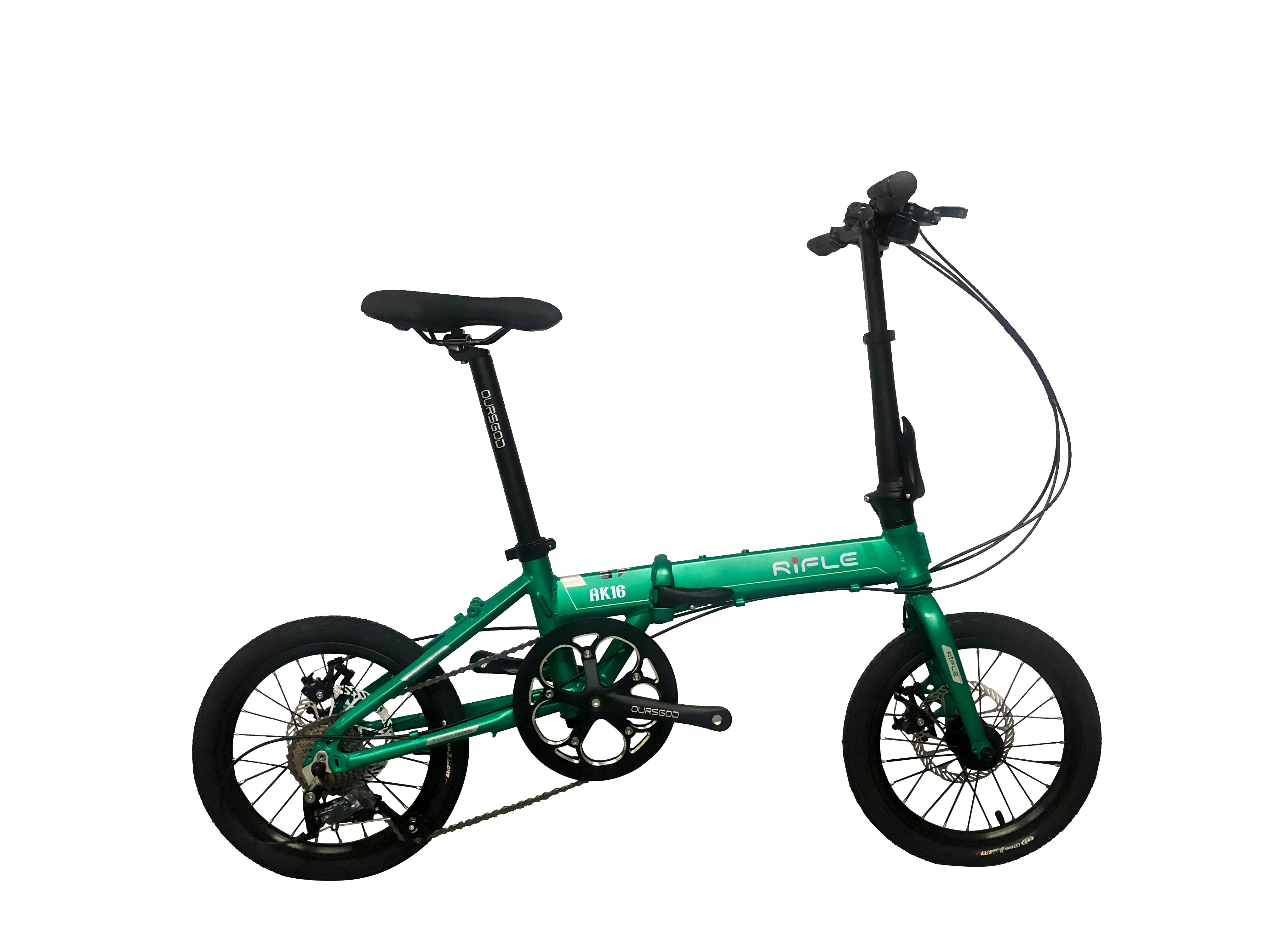 🔥Rifle AK16 Foldable Bicycle | 16 Inch | 11+KG | 9 Speed Shimano Altus Groupset | Mechanical Disc Brakes🔥