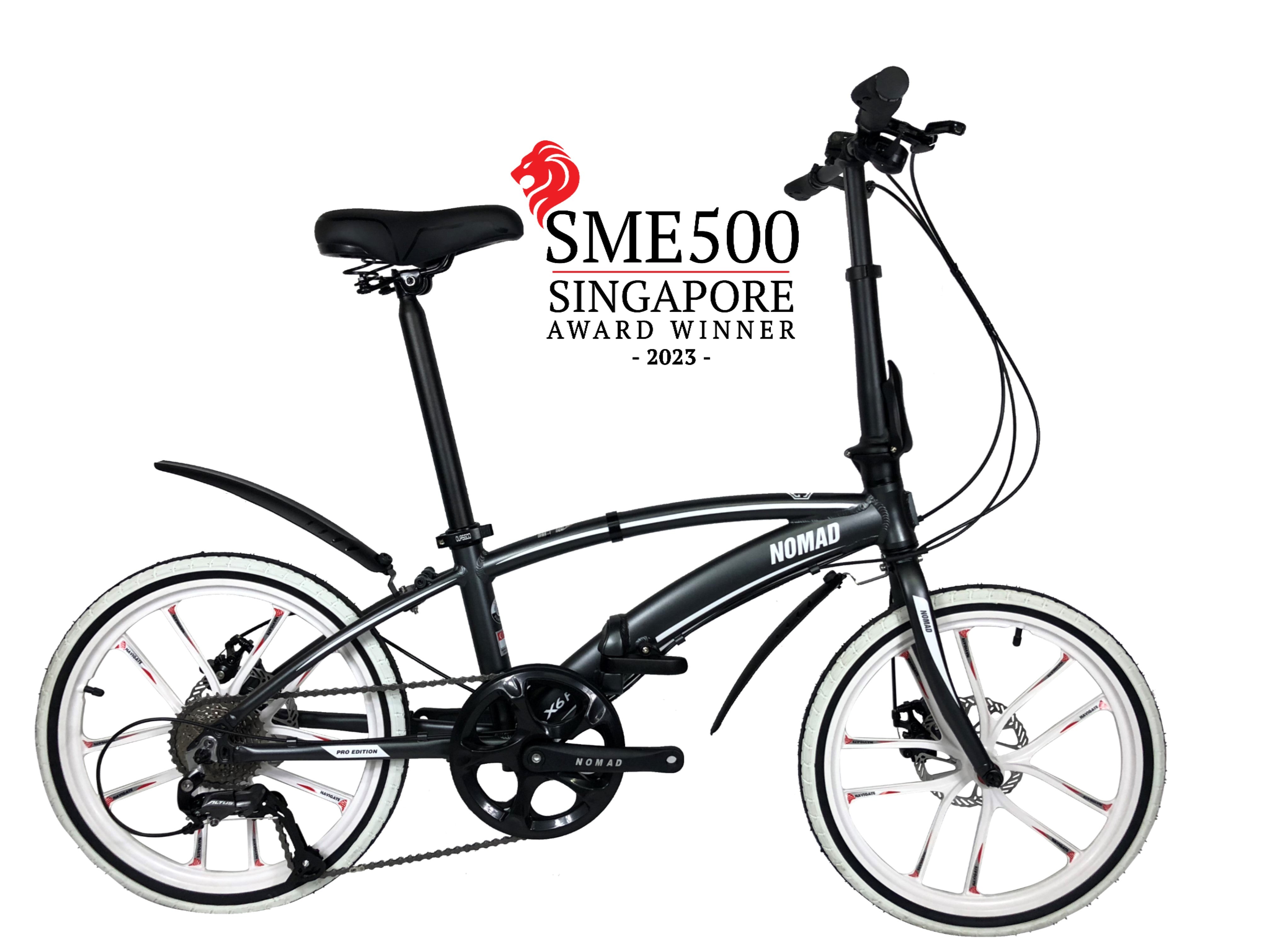 🔥2025 Nomad X6 PRO Sports Rims Edition | 9 Speed Shimano Altus Groupset | 6061 Aluminium Grade Foldable Bicycle | (20 Inch) 406mm Wheel | Singapore Brand🔥