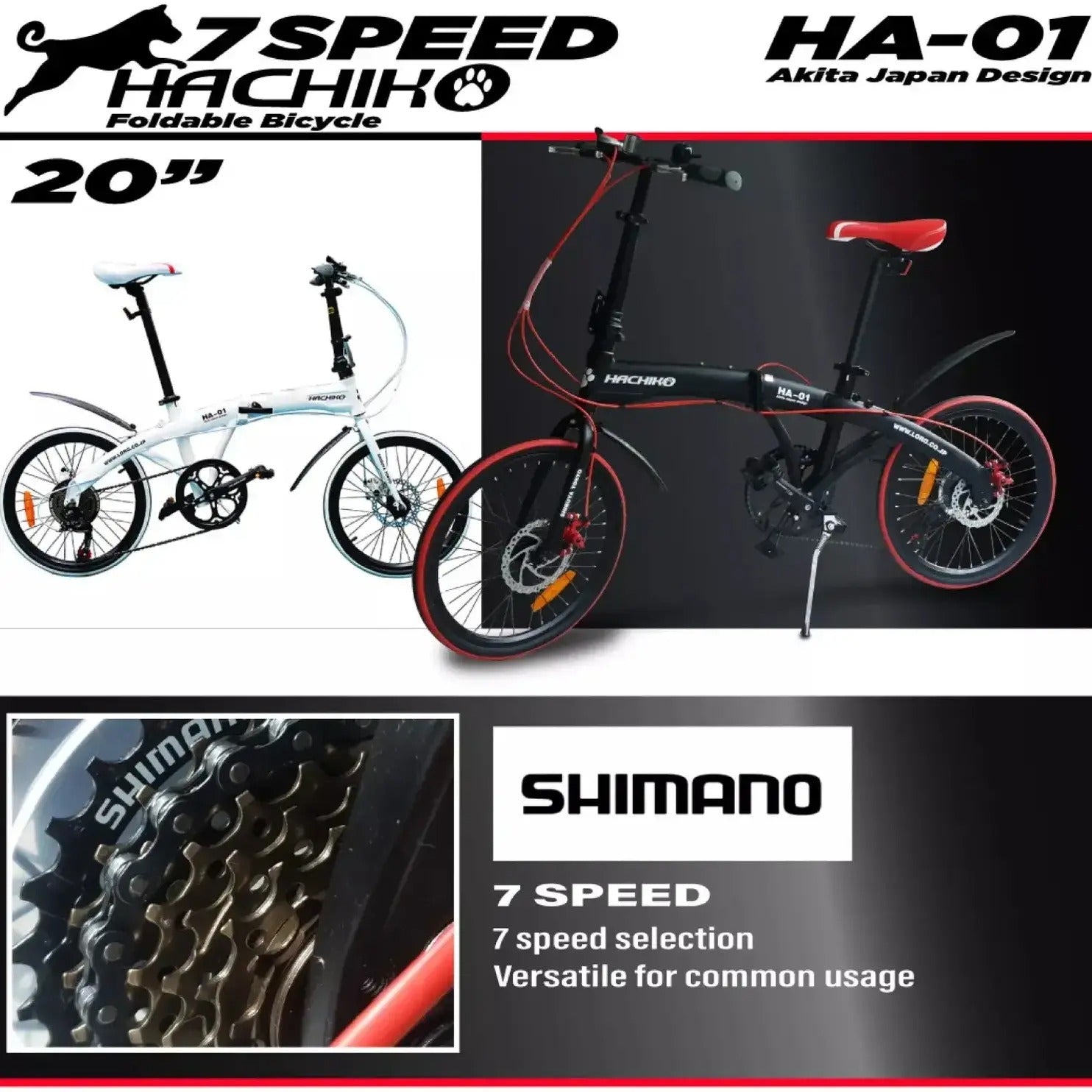 🔥Hachiko JC-01 - Aluminium Foldable Bicycle | (20 Inch) 406mm Wheel | Direct Europe Export | 2025 Mid Year Release