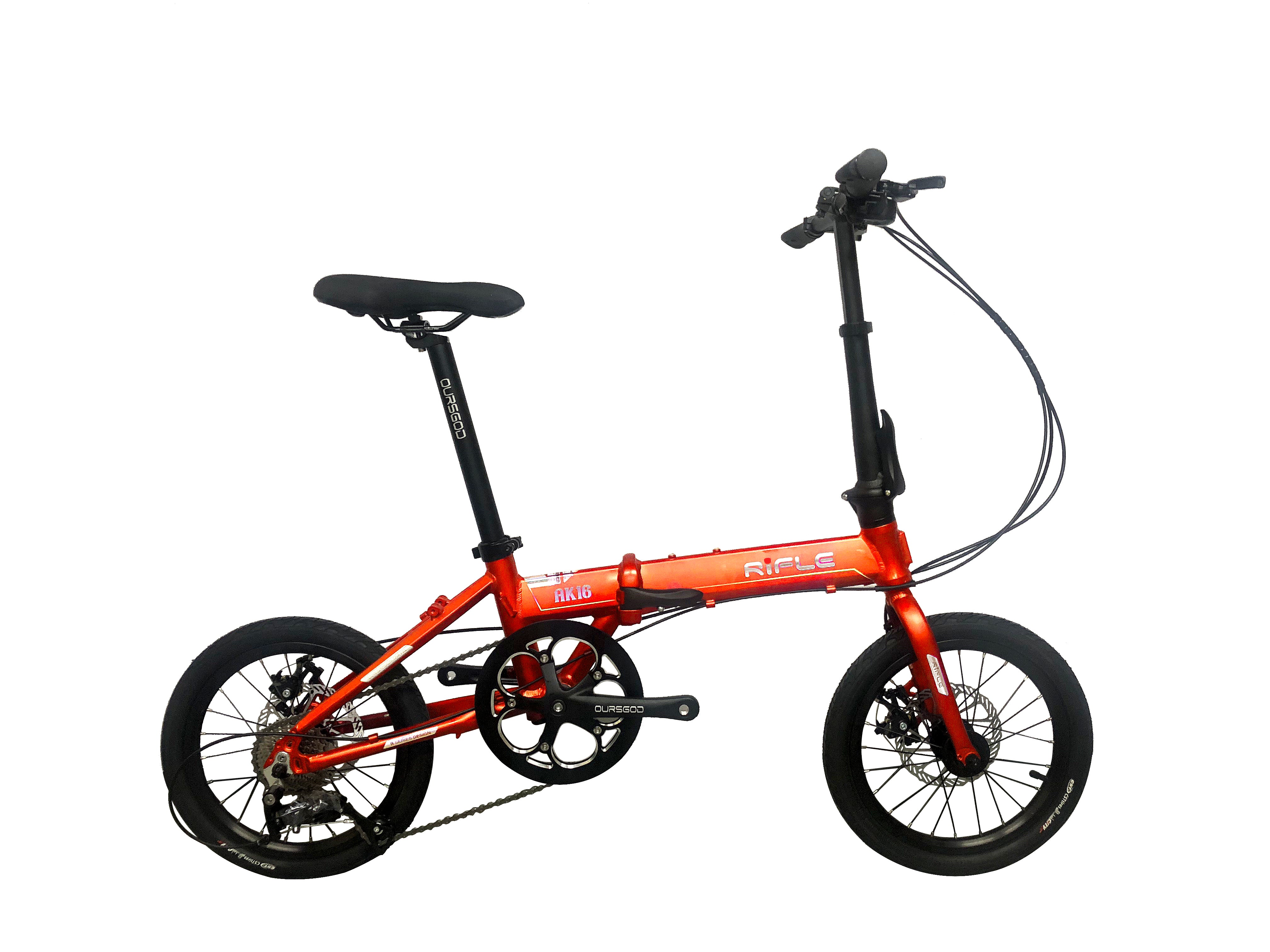 🔥Rifle AK16 Foldable Bicycle | 16 Inch | 11+KG | 9 Speed Shimano Altus Groupset | Mechanical Disc Brakes🔥