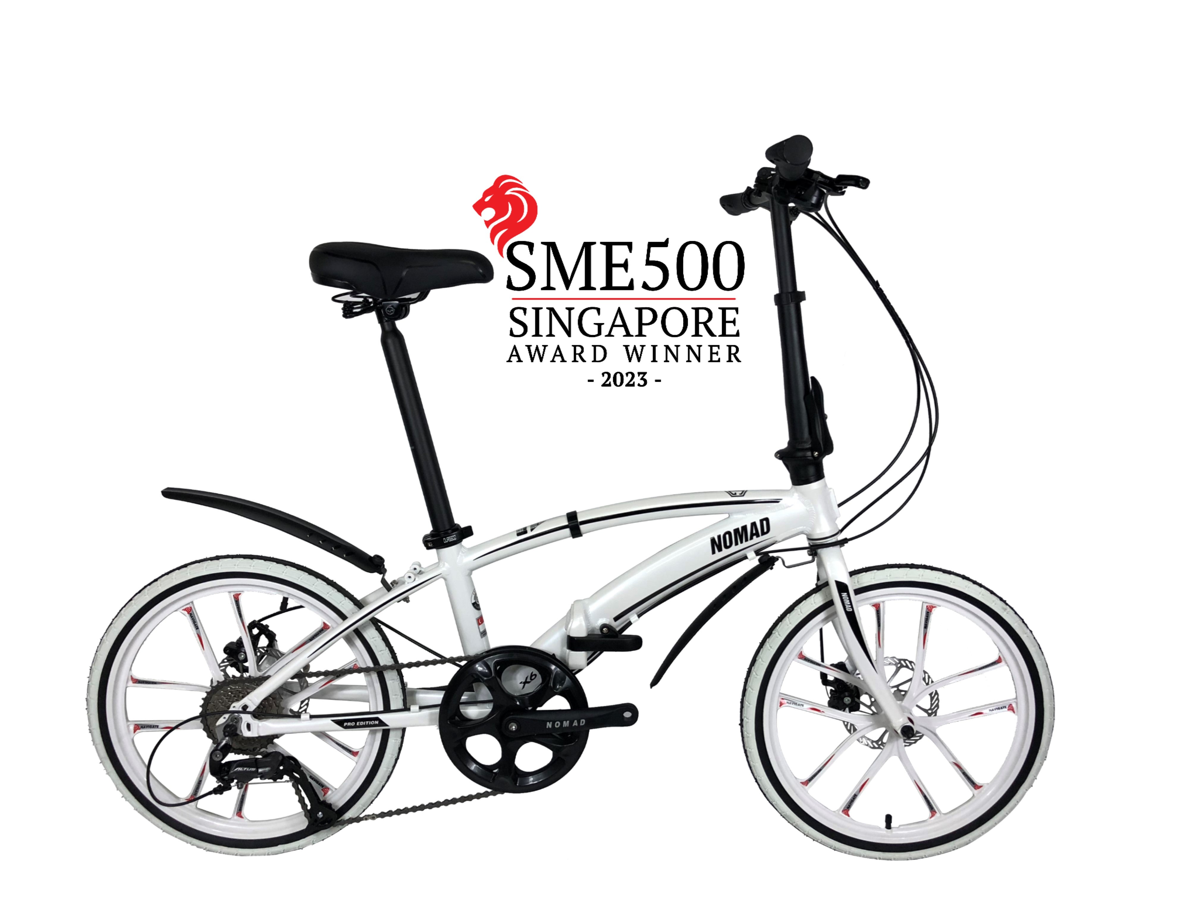🔥2025 Nomad X6 PRO Sports Rims Edition | 9 Speed Shimano Altus Groupset | 6061 Aluminium Grade Foldable Bicycle | (20 Inch) 406mm Wheel | Singapore Brand🔥