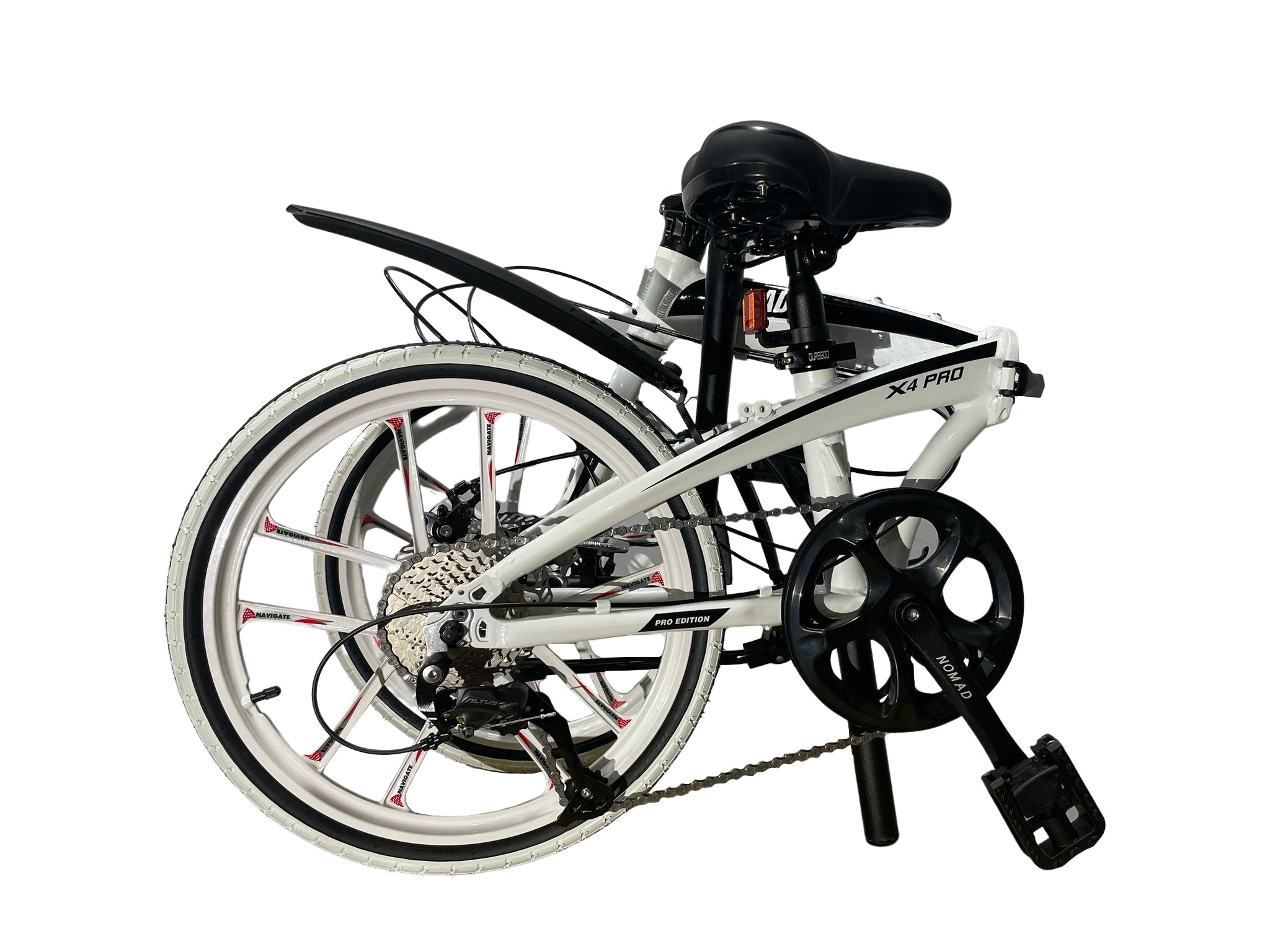 🔥Nomad X4 PRO Sports Rims Edition | 9 Speed Shimano Altus Groupset | 6061 Aluminium Grade Foldable Bicycle | (20 Inch) 406mm Wheel | Singapore Brand🔥