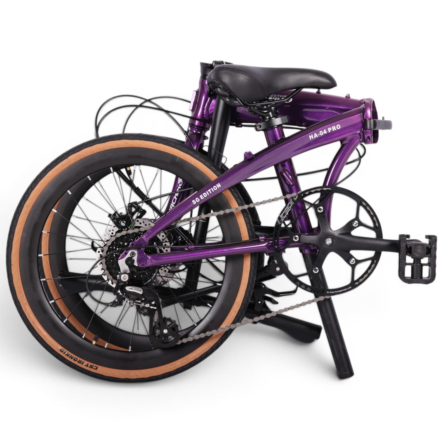 🔥2026 Hachiko HA-04 PRO COLLECTORS EDITION | Aluminium Foldable Bicycle | (22 Inch) 451mm Quick Release Wheel | Royale Purple