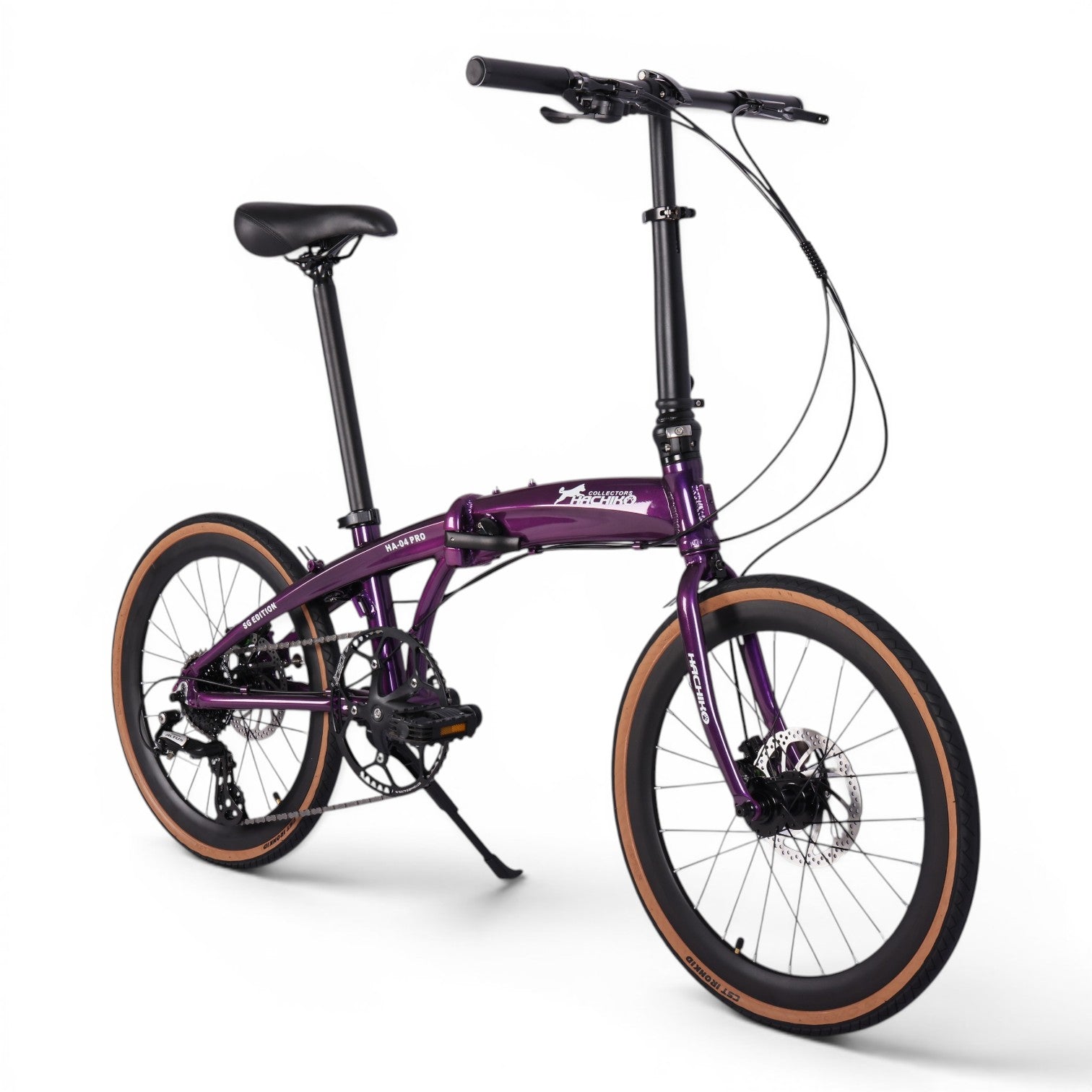 🔥2026 Hachiko HA-04 PRO COLLECTORS EDITION | Aluminium Foldable Bicycle | (22 Inch) 451mm Quick Release Wheel | Royale Purple