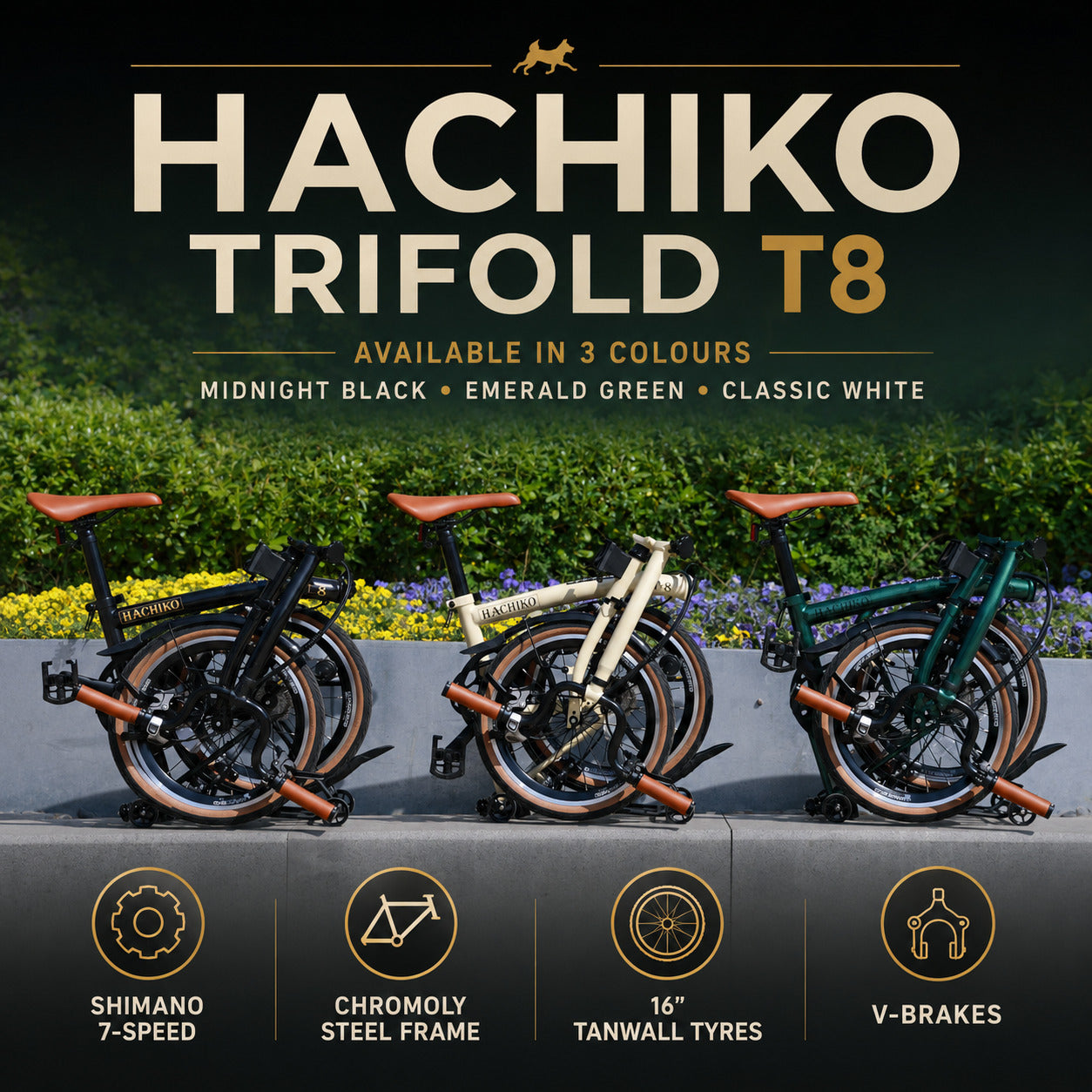 HACHIKO TRIFOLD T8 | 2026 Pre-Release  | 7 Speed Shimano Groupset | Brompton Clone 🔥
