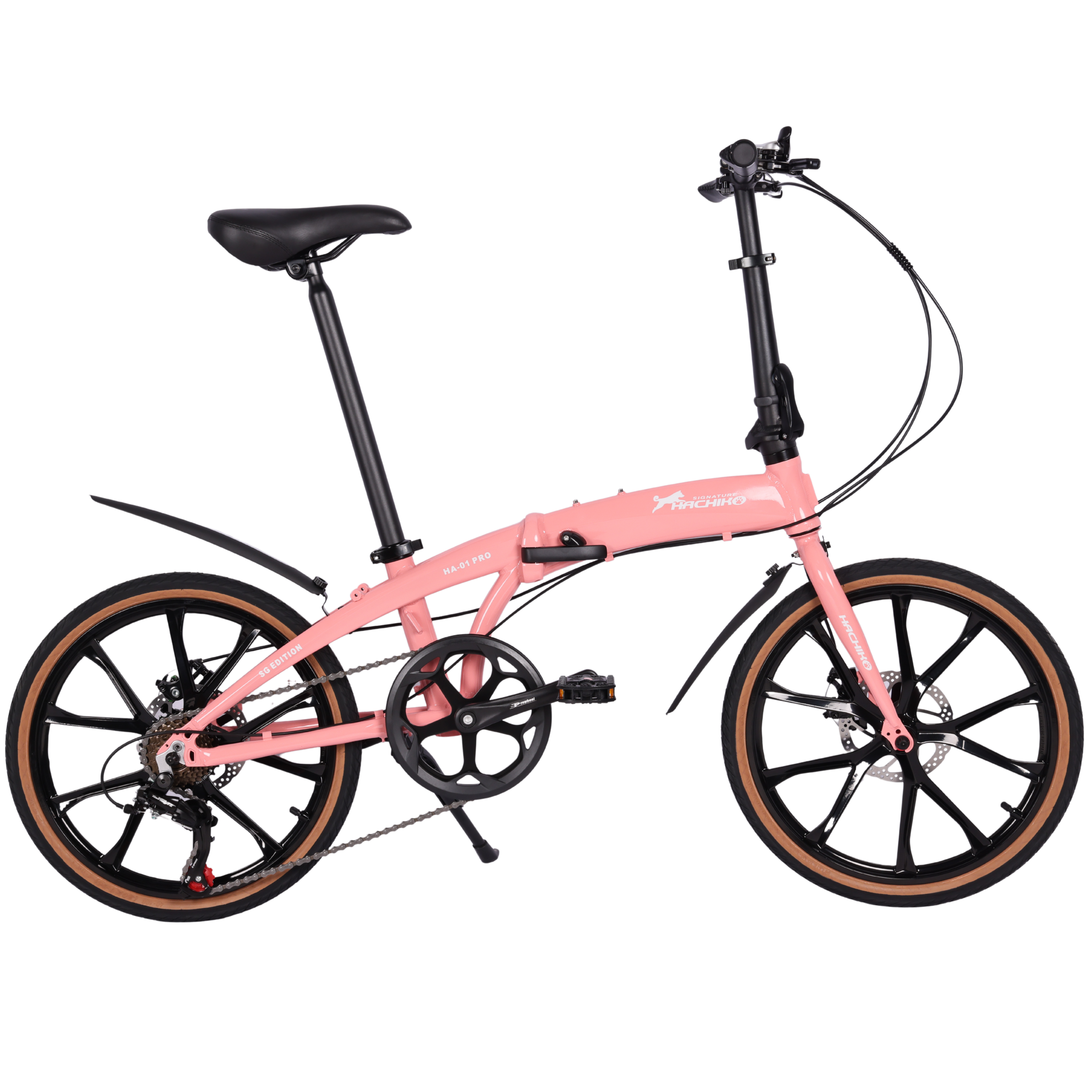 🔥2026 Signature Edition| Hachiko HA-01 PRO - 10 Bladed Sports Rims - Signature Edition | Aluminium Foldable Bicycle | (20 Inch) 406mm Quick Release Wheel