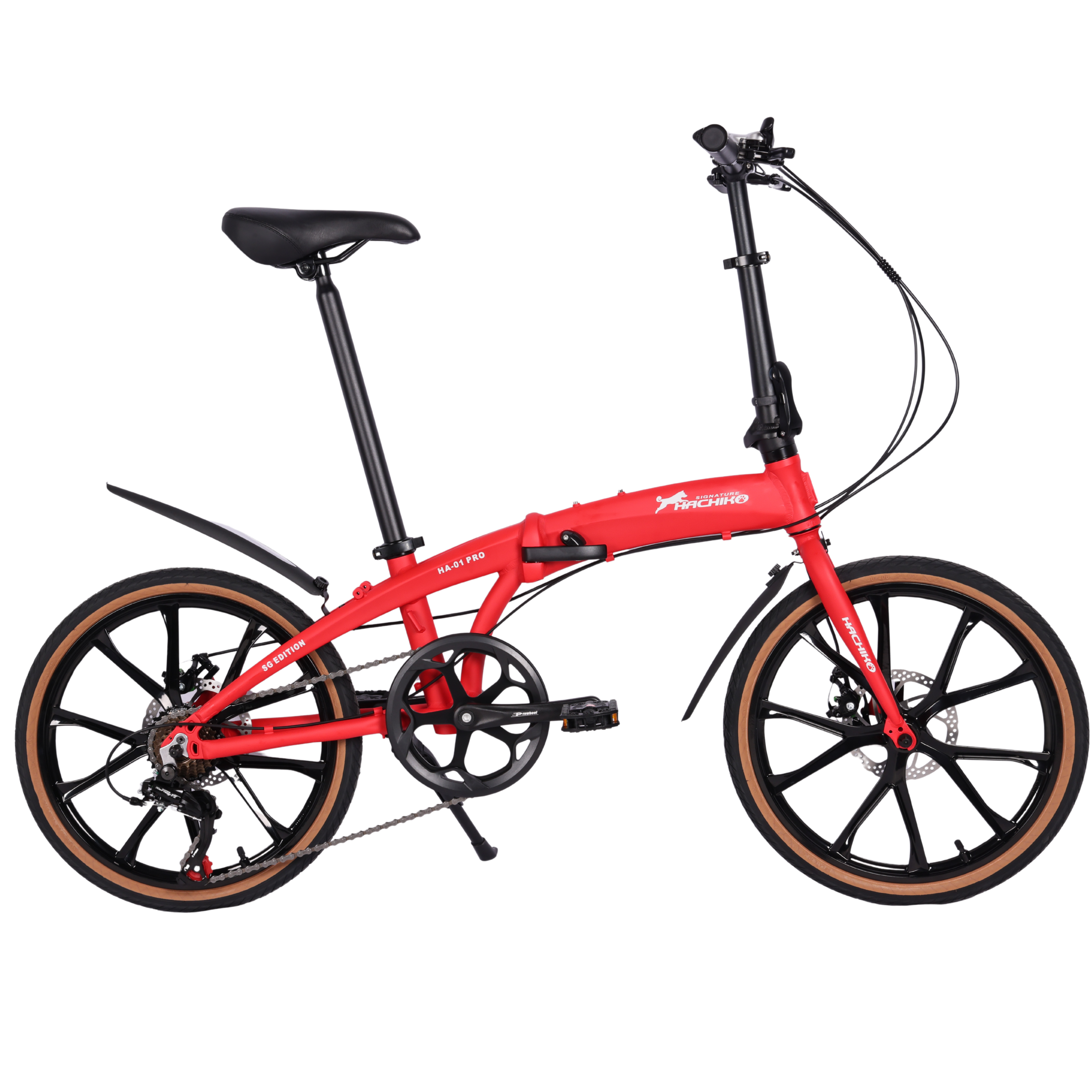 🔥2026 Signature Edition| Hachiko HA-01 PRO - 10 Bladed Sports Rims - Signature Edition | Aluminium Foldable Bicycle | (20 Inch) 406mm Quick Release Wheel