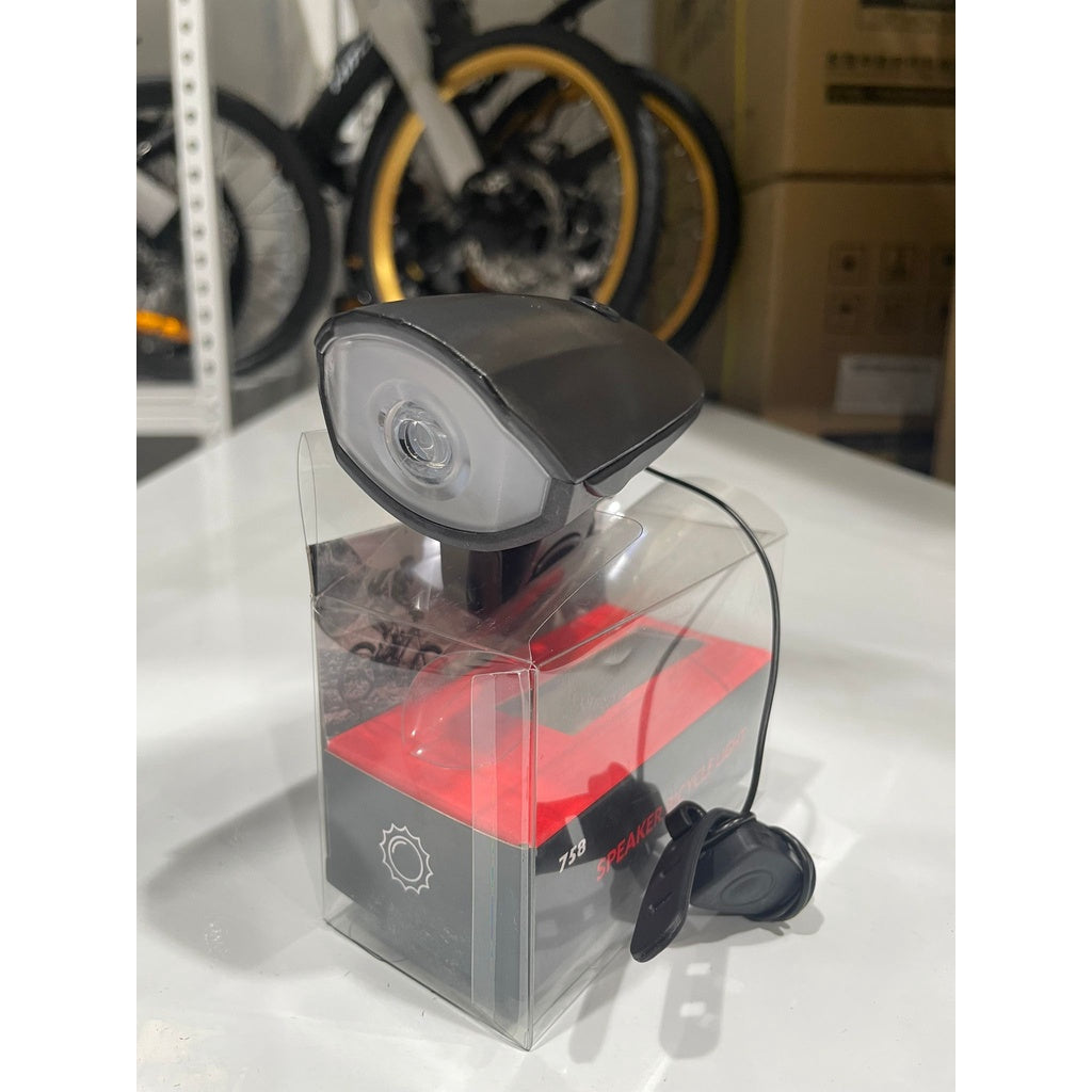 2-in-1 Bicycle Torch Light + Bell Speaker | Night Cycling Light | Battery Operated | Easy Mount