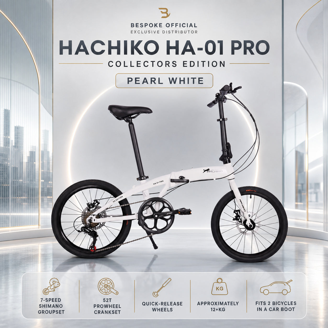 🔥2026 Ready Stock | Hachiko HA-01 PRO COLLECTORS EDITION | Aluminium Foldable Bicycle | (20 Inch) 406mm Quick Release Wheel
