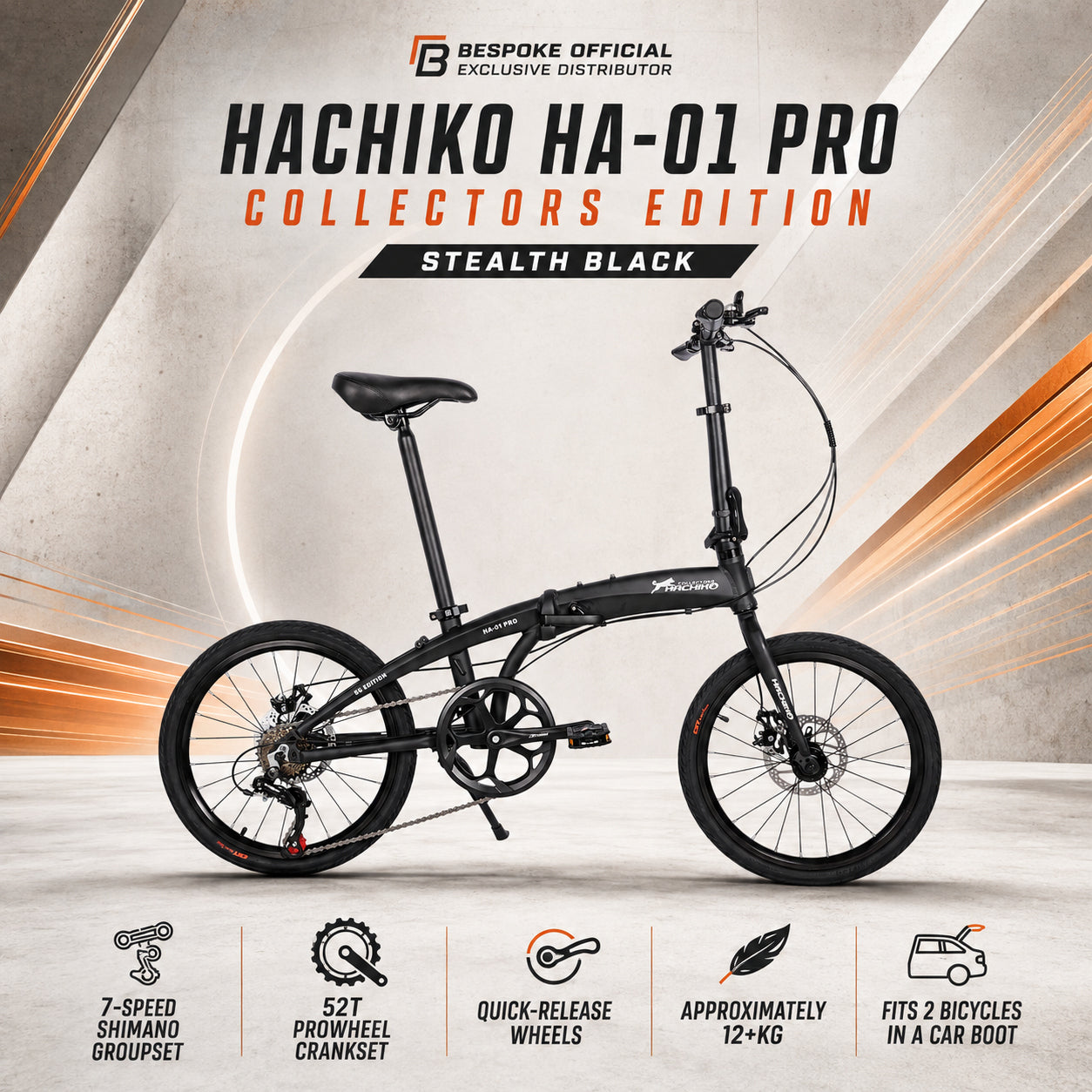🔥2026 Ready Stock | Hachiko HA-01 PRO COLLECTORS EDITION | Aluminium Foldable Bicycle | (20 Inch) 406mm Quick Release Wheel