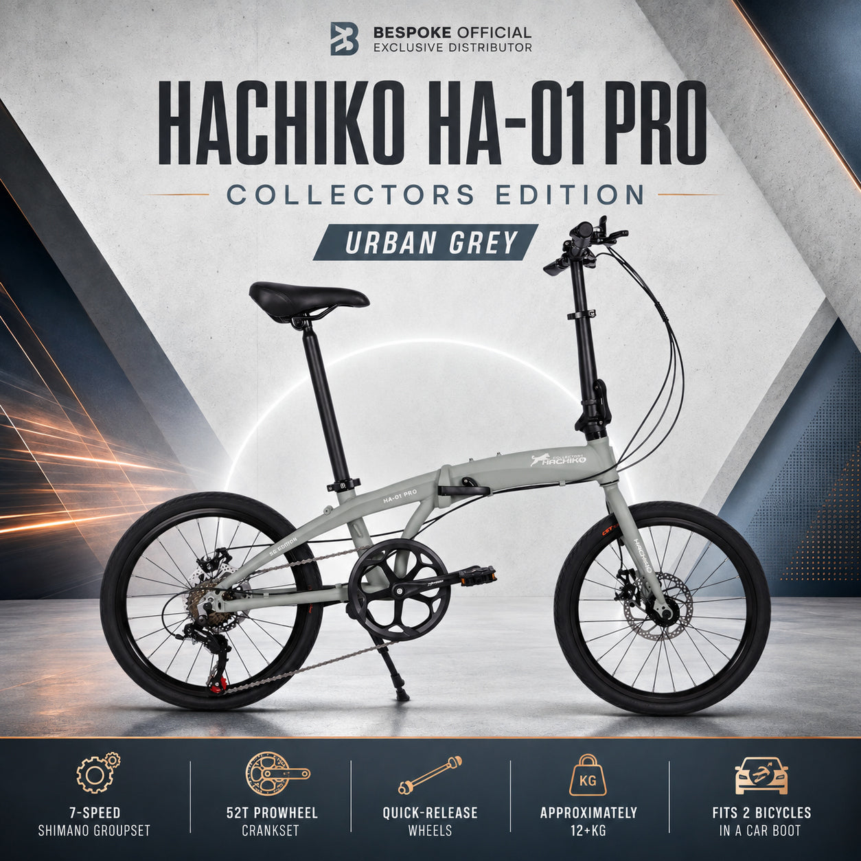 🔥2026 Ready Stock | Hachiko HA-01 PRO COLLECTORS EDITION | Aluminium Foldable Bicycle | (20 Inch) 406mm Quick Release Wheel