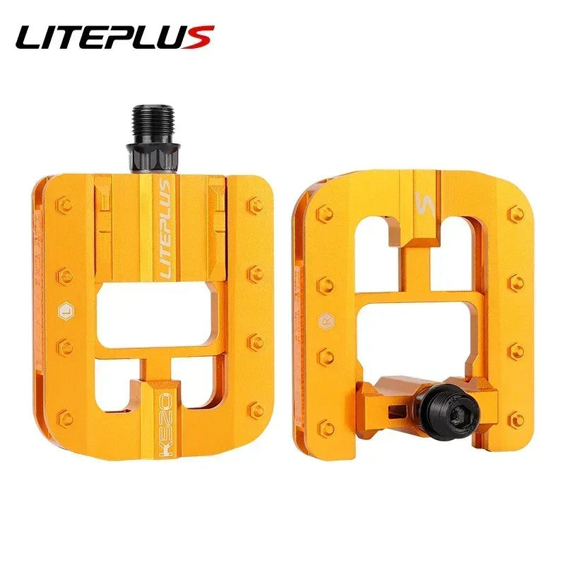 Liteplus Foldable Pedals – Universal 14mm Thread | Reflective Folding Pedals for BESPOKE BICYCLES