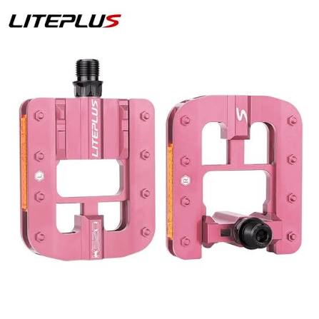 Liteplus Foldable Pedals – Universal 14mm Thread | Reflective Folding Pedals for BESPOKE BICYCLES