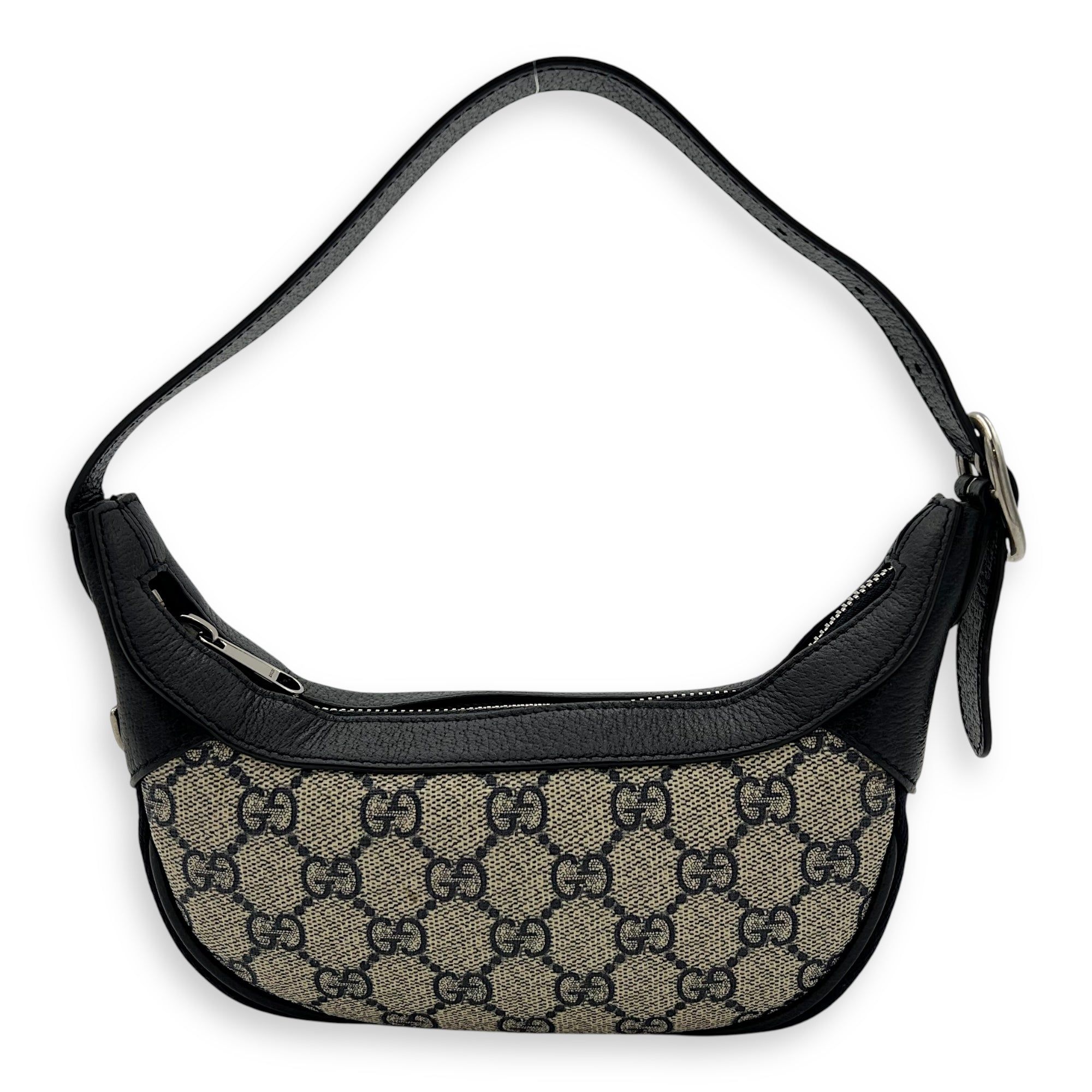 Gucci Ophidia Mini Blue Shoulder Bag – Coated Canvas, Silver Hardware (Pre-Owned)